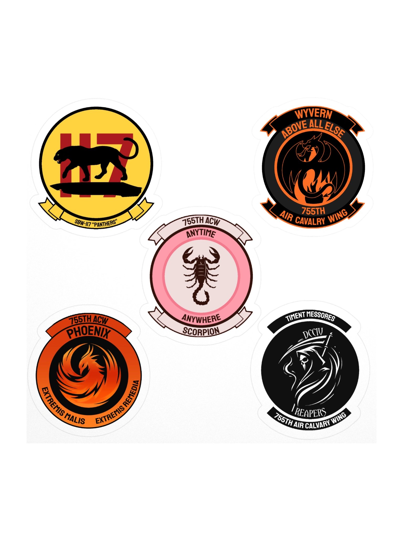 Bundle Addon Atom Task Force 755th Air Cavalry Wing Sticker Sheet! product image (1)
