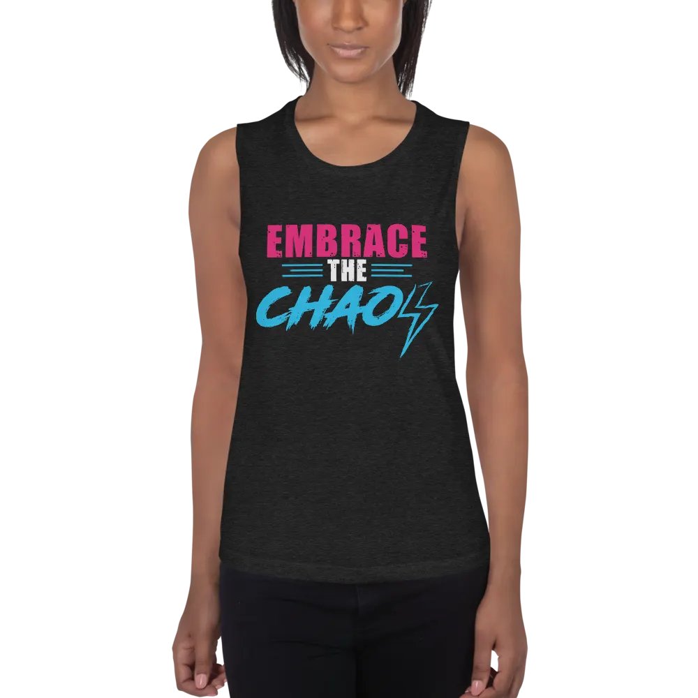 Women's Embrace the Chaos v2 Tank (Pink/Blue) product image (1)