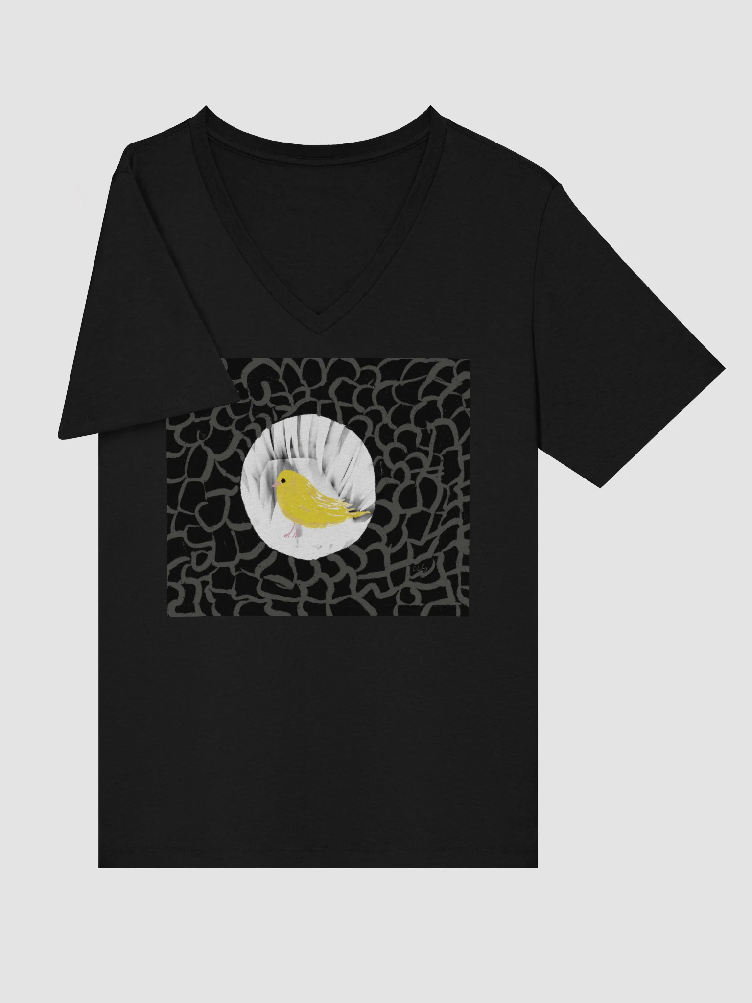 Canary In The Coalmine VNeck tee product image (33)
