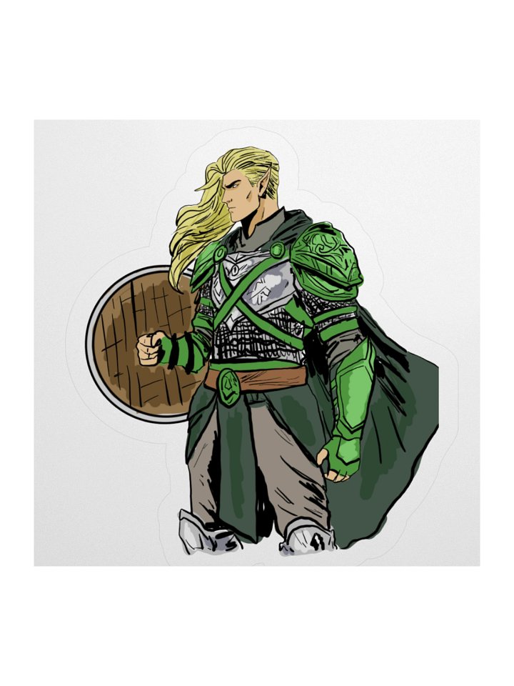 Elven Paladin Sticker product image (1)