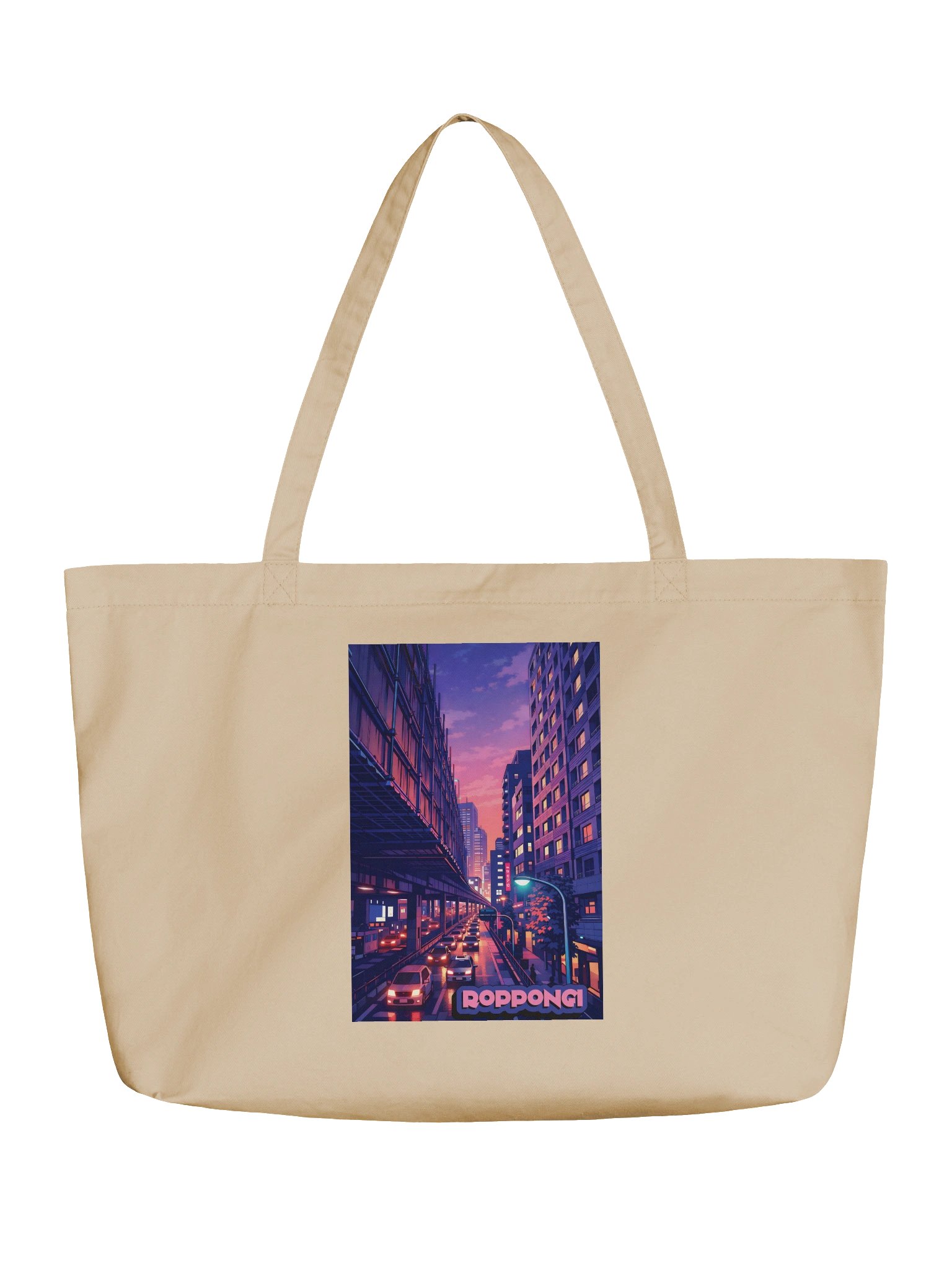 Roppongi Neon Night Tote Bag product image (1)