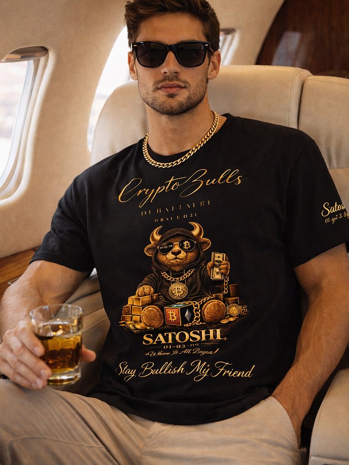 Satoshi Origin Teddy Bull Tshirt - Bullish Collection product image (1)