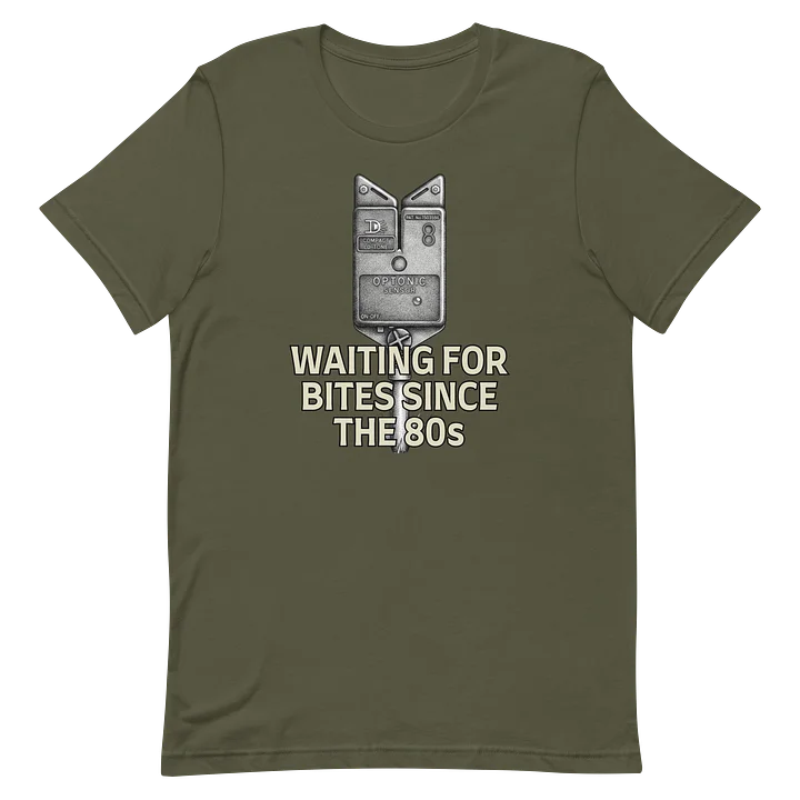 Optonic “Waiting For Bites Since The 80s” T-Shirt (Khaki) product image (2)