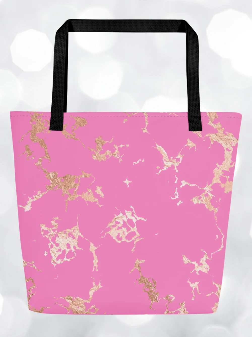 Pink Golden Marble All-Over Tote Bag product image (1)