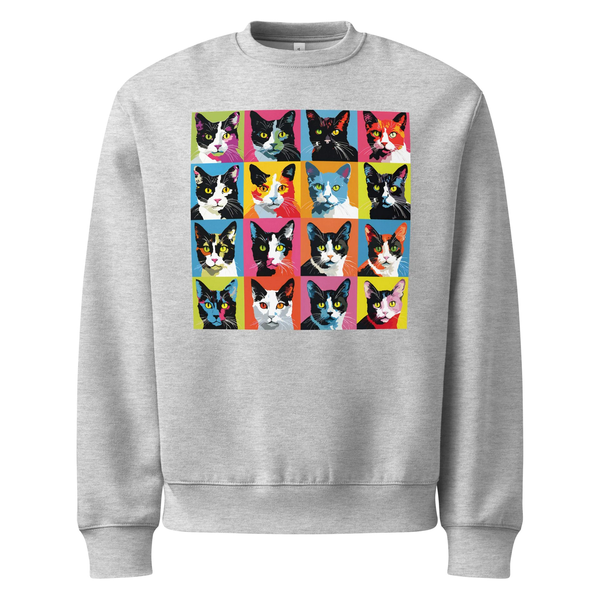 Pop Art Cats Grid Sweatshirt product image (6)