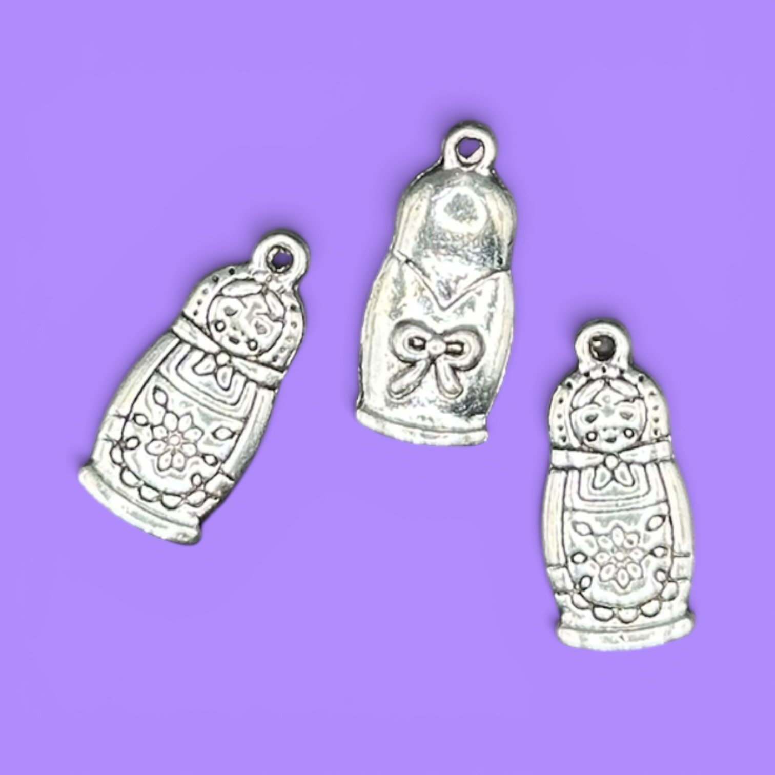 Russian Nesting Doll Silver Whinny Winners Braid and Bridle Charms for Horses | Little Shop of Ponies product image (1)