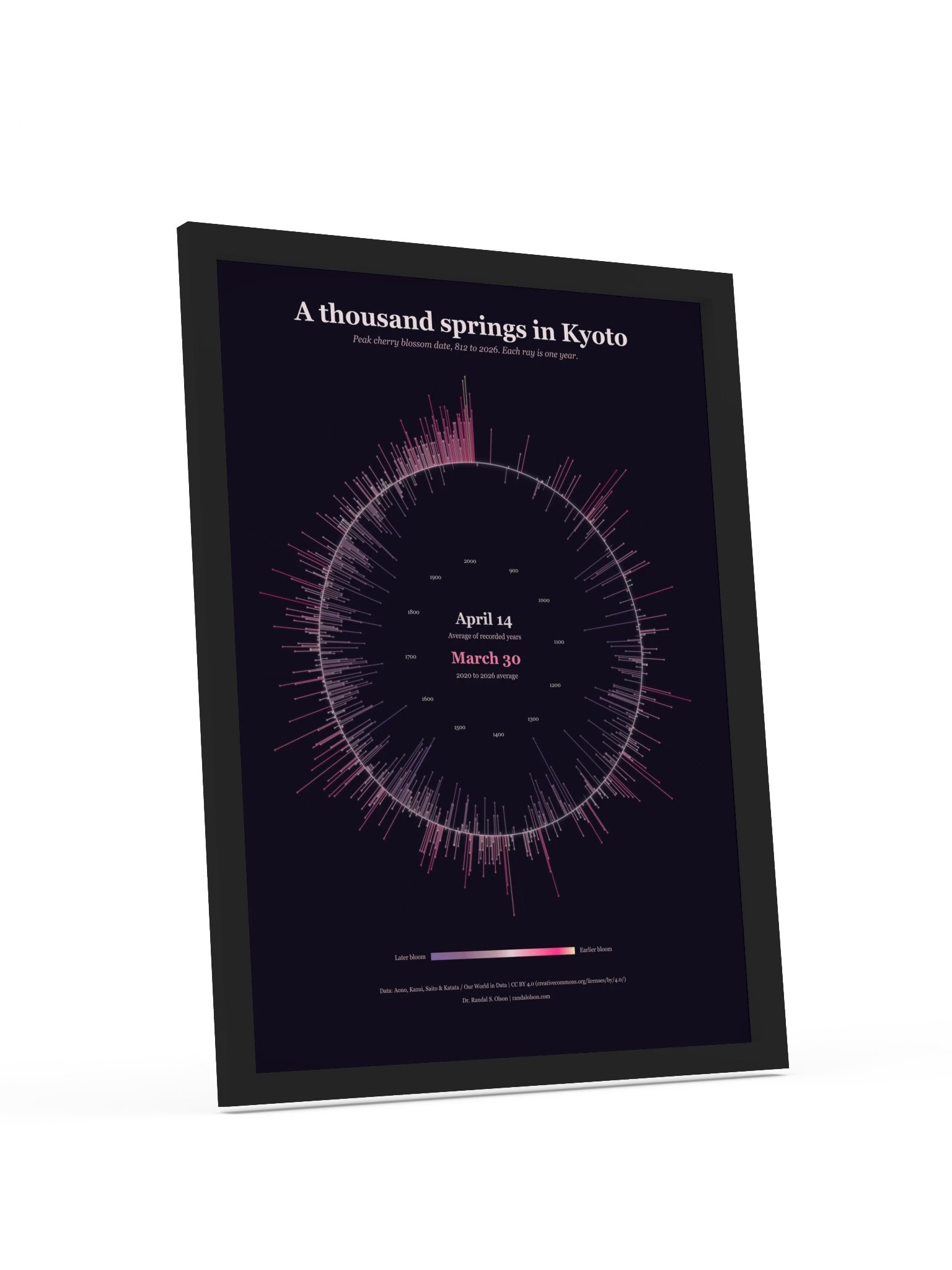 A thousand springs in Kyoto | 18 x 24-inch black-framed poster product image (4)