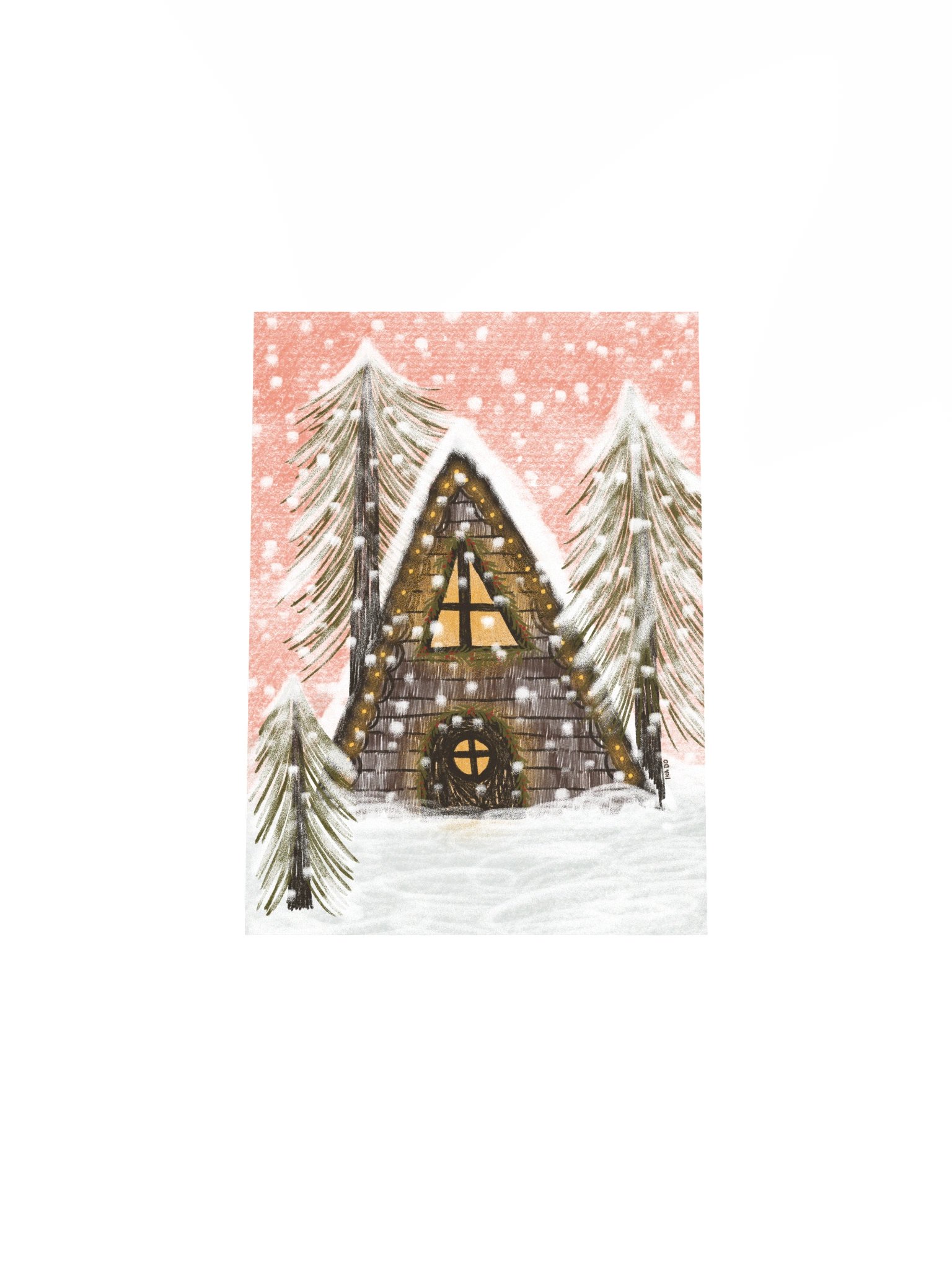winter forest cabin product image (14)