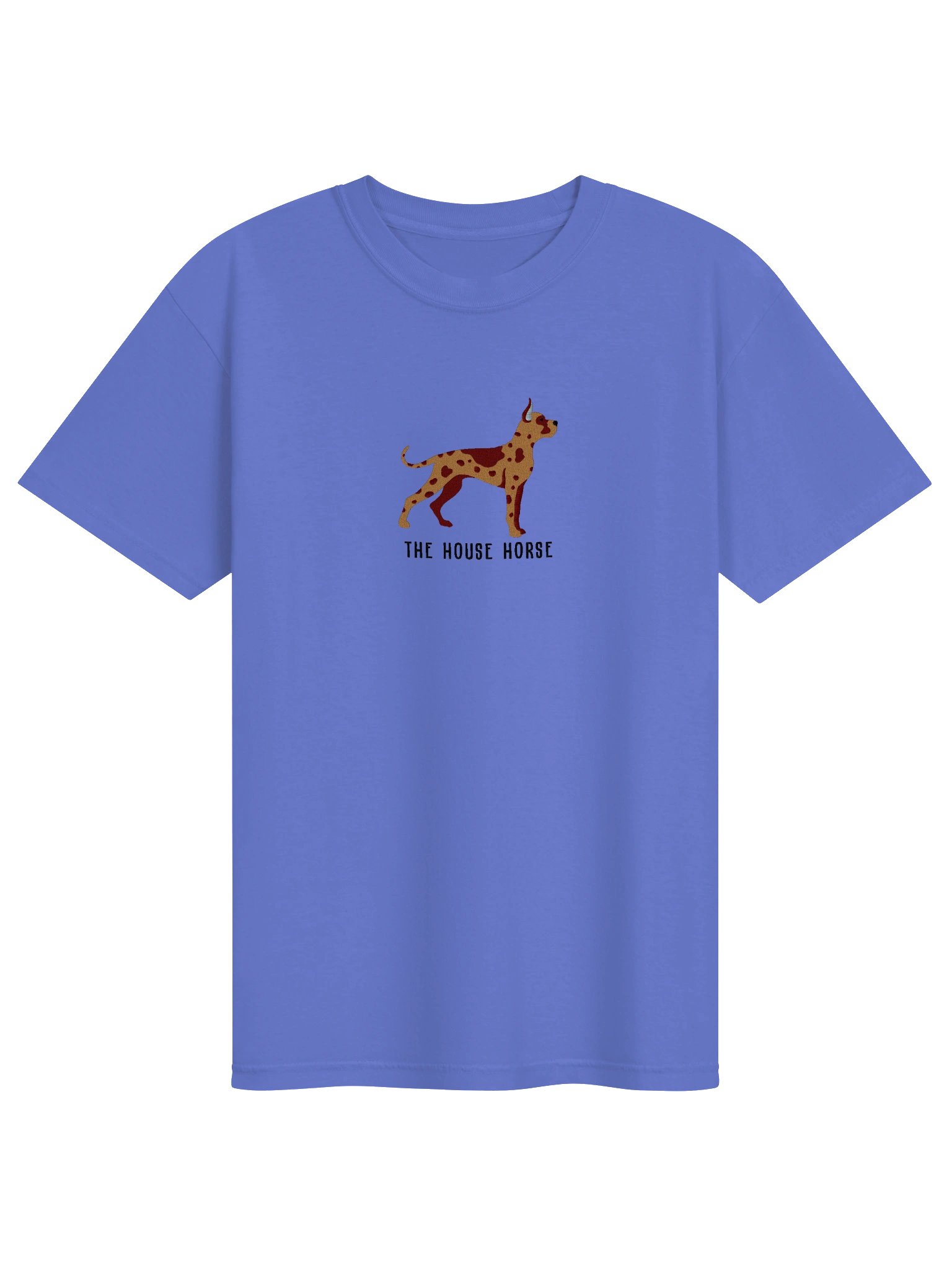 The House Horse T-Shirt(Embroidered) of a Great Dane(Chocolate Merle, Cropped Ears) product image (4)