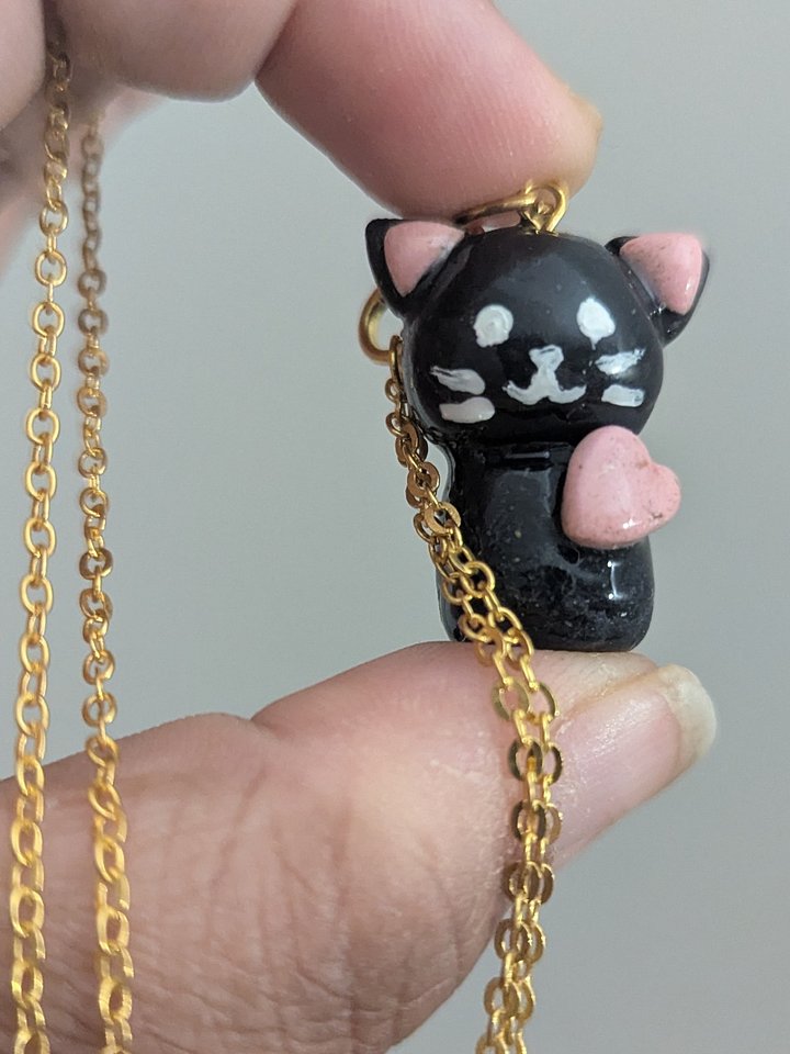 Midnight Whiskers Black Cat Necklace product image (1)