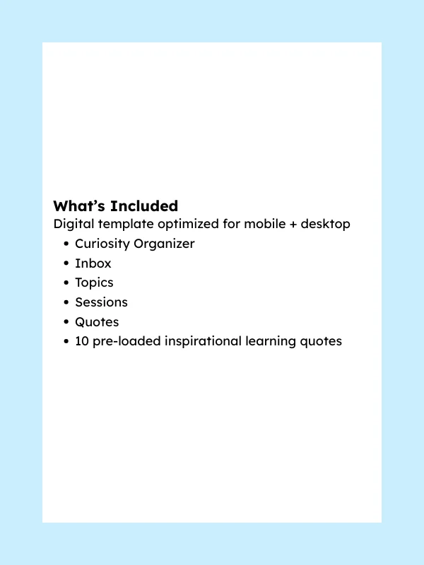 Curiosity Organizer - Anytype Template product image (2)