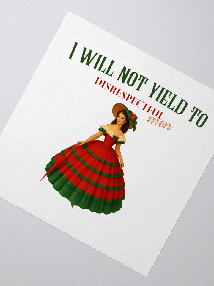 I will not yield southern belle red sticker product image (6)