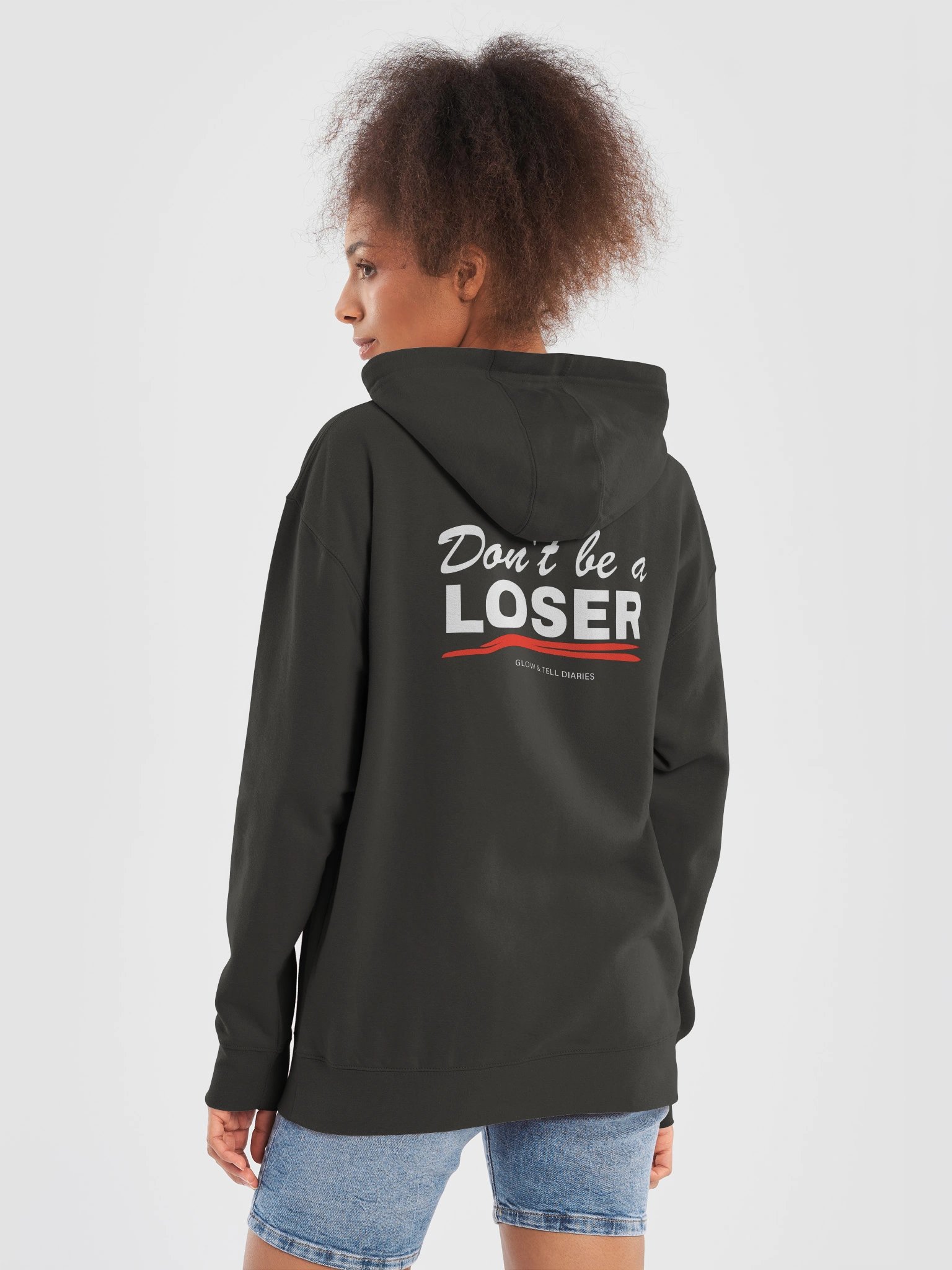 Don't be a LOSER unisex hoodie (vintage black) product image (6)