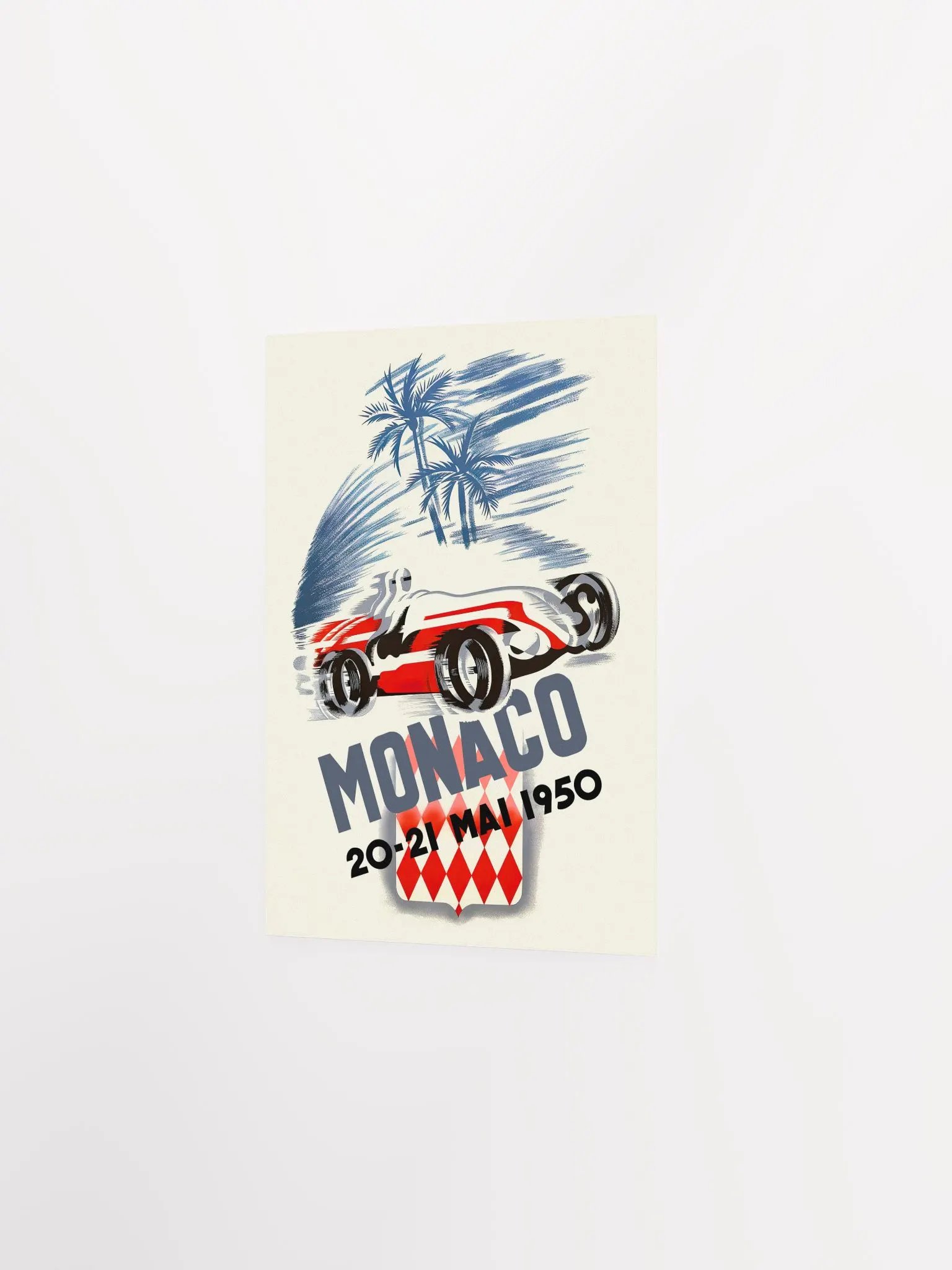 Monaco Vintage F1 Grand Prix, 1950 poster — Vintage Formula 1 poster, Monaco Grand Prix poster, retro travel poster, retro travel art product image (7)