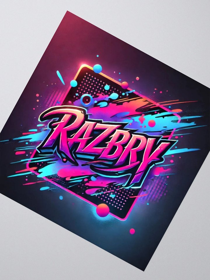 Razbry Reefs Neon Splash Sticker (3x3 & 4x4) product image (4)