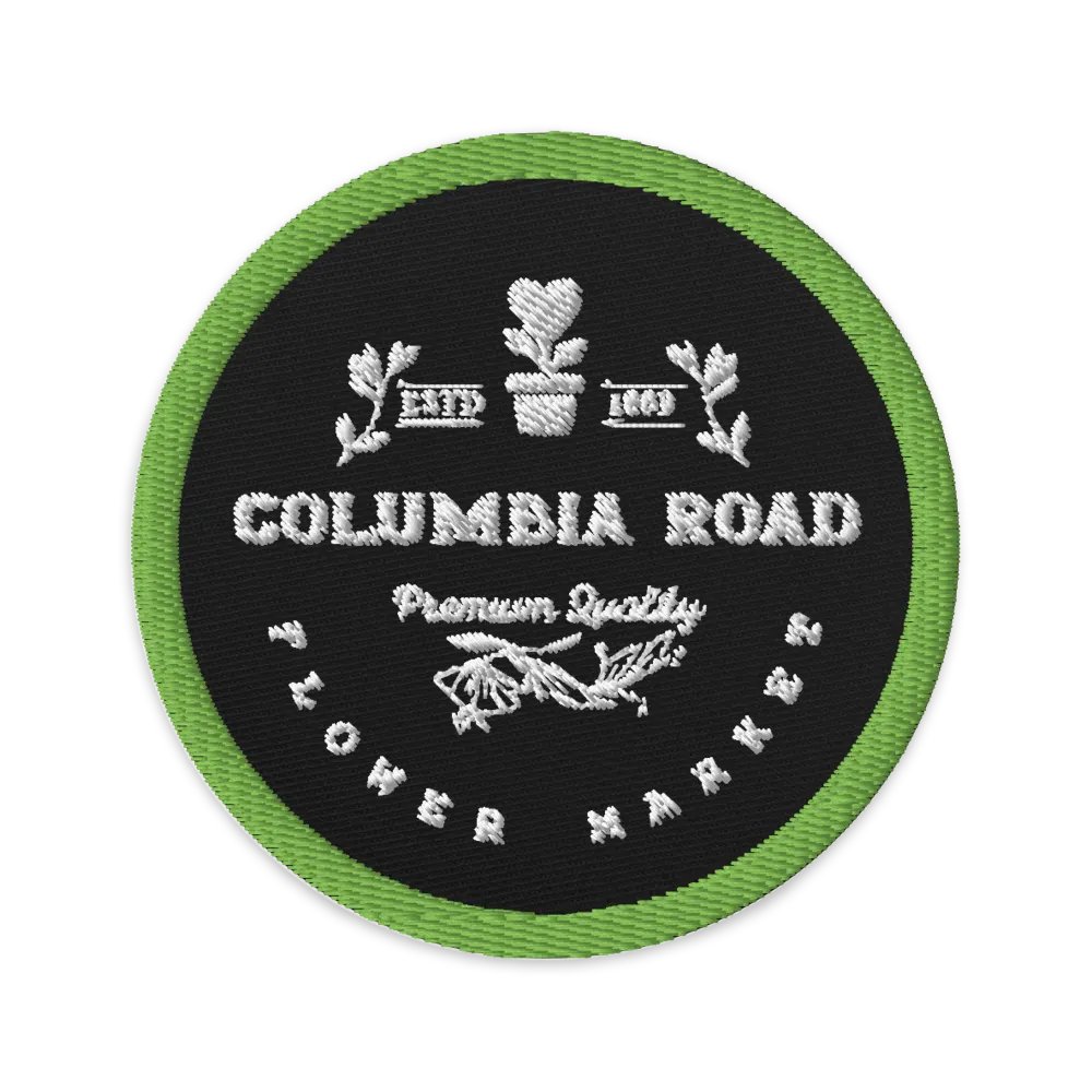 Columbia Road Market Embroidered Patch (Black/Green Circle) product image (1)