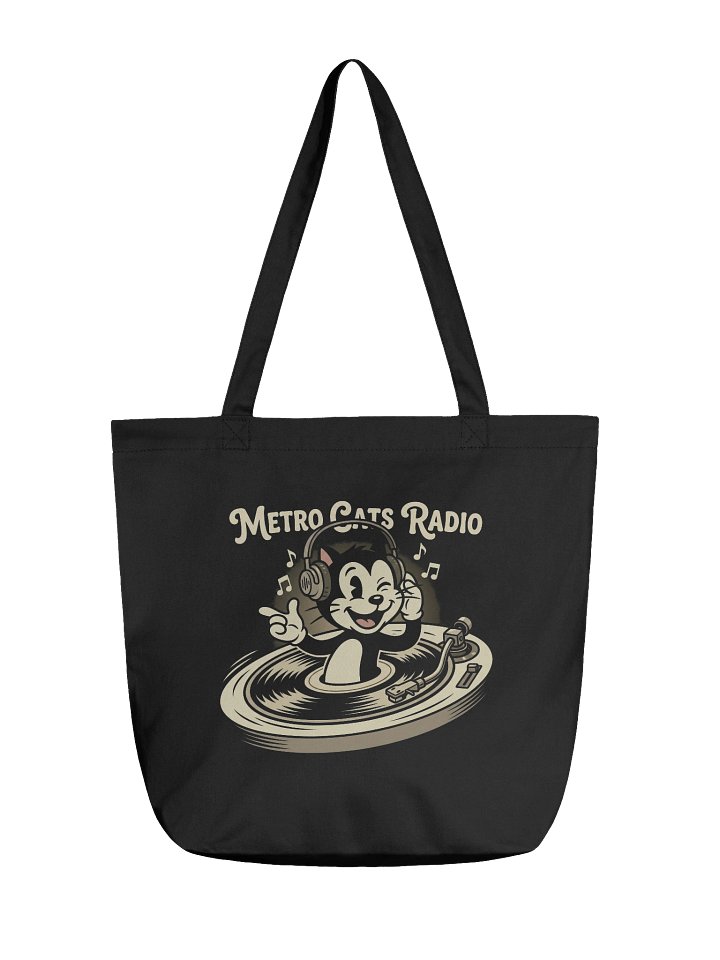 Metro Cats Radio Vertical Eco Tote: Purr-fect Music Style product image (1)