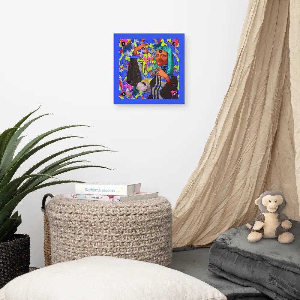 Pumpkin Witch Square Canvas Print product image (4)
