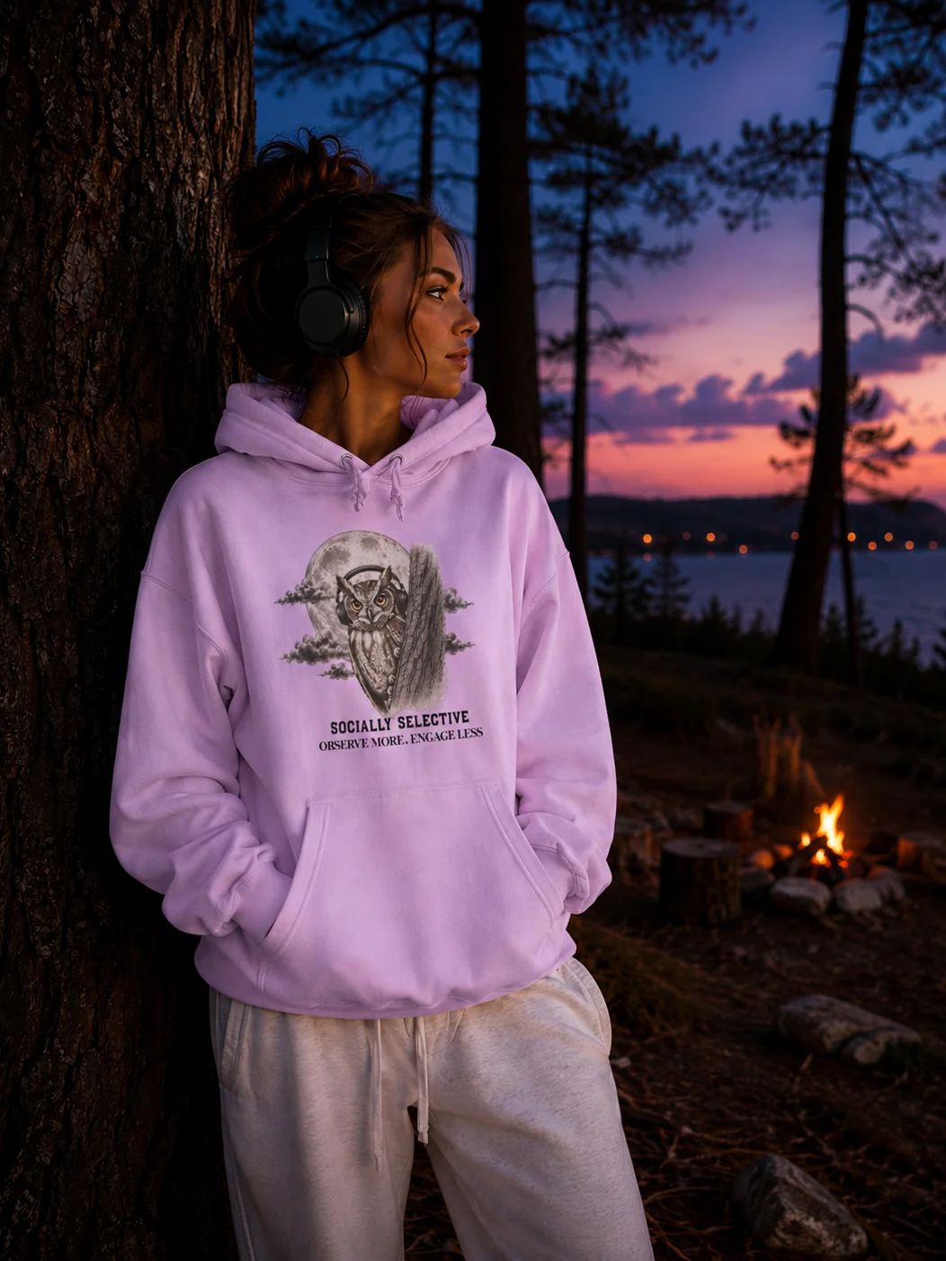 Socially Selective | Owl Hoodie product image (1)