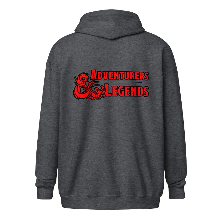 ELFSAR PLAYS ZIP HOODIE Adventurers & Legends on back product image (1)