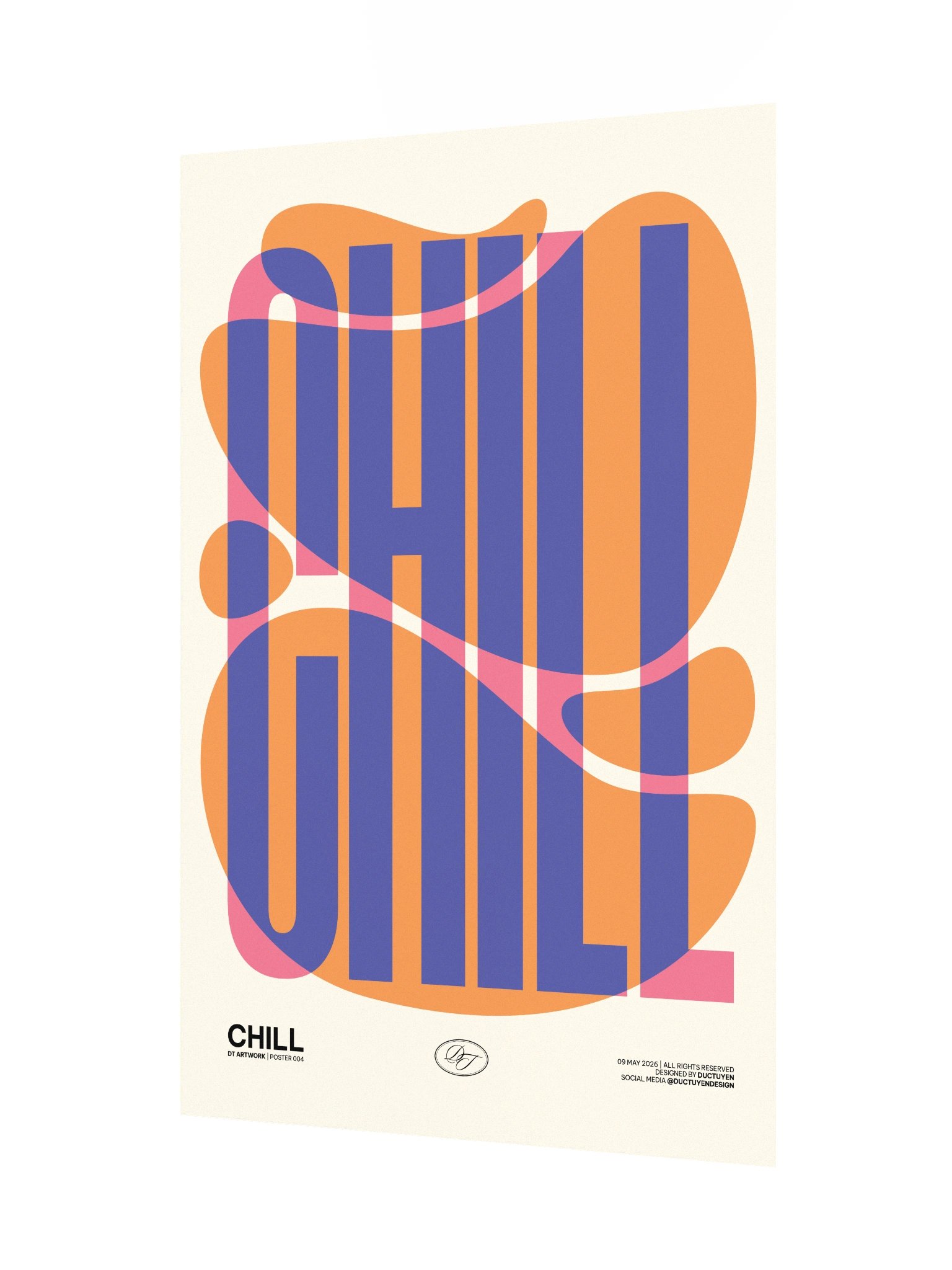 "CHILL" Typography Print Poster (Unframe) product image (6)