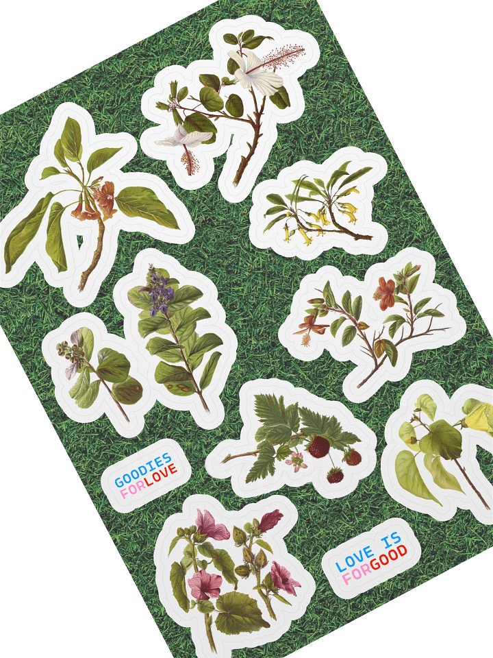 9 stickers de fleurs hawaïennes • planche A5 product image (2)