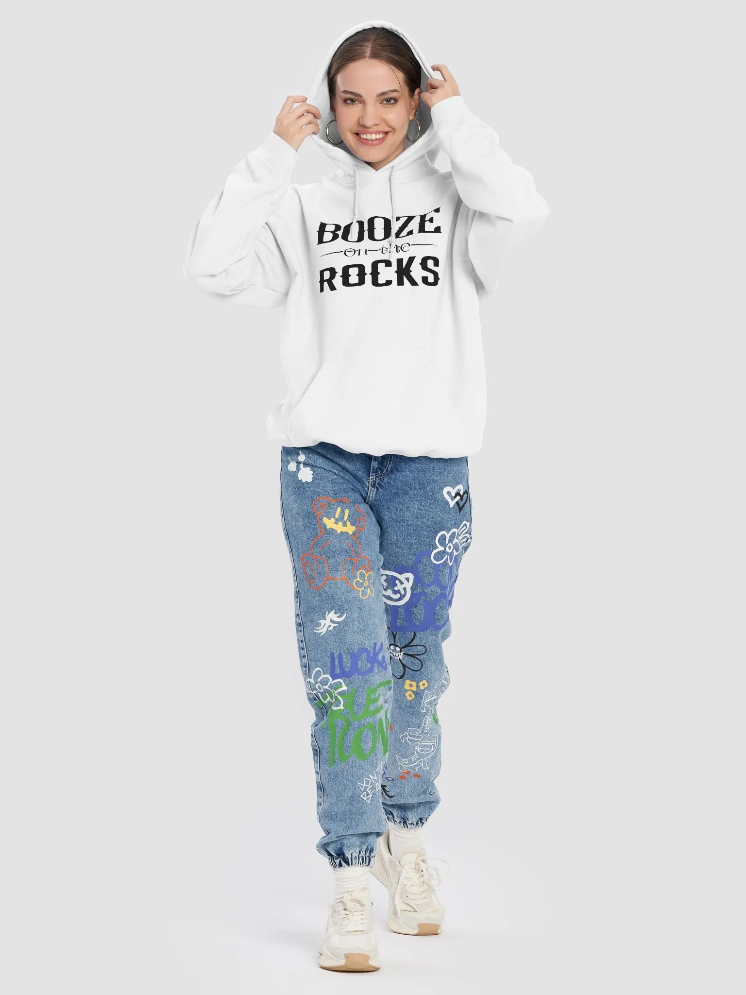 Booze On The Rocks - BLACK LOGO - Hoodie product image (8)