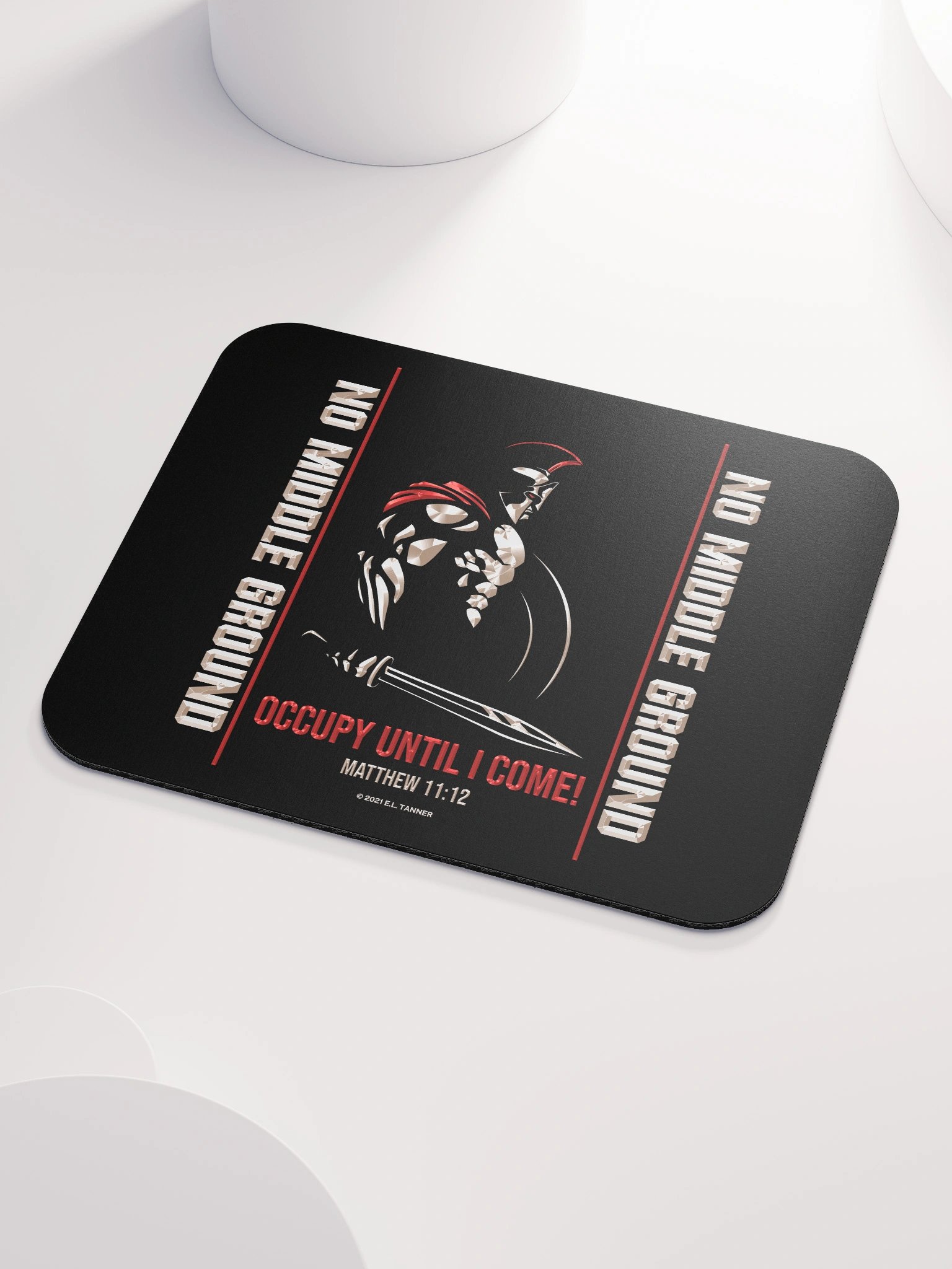 No Middle Ground, Occupy, Blk Mouse Pad product image (3)