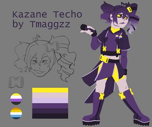 Miku-sona? Nah, Teto-sona! This is Kazane Techo, my techwear Teto-sona! You can learn more about her on my Unvale account, or...