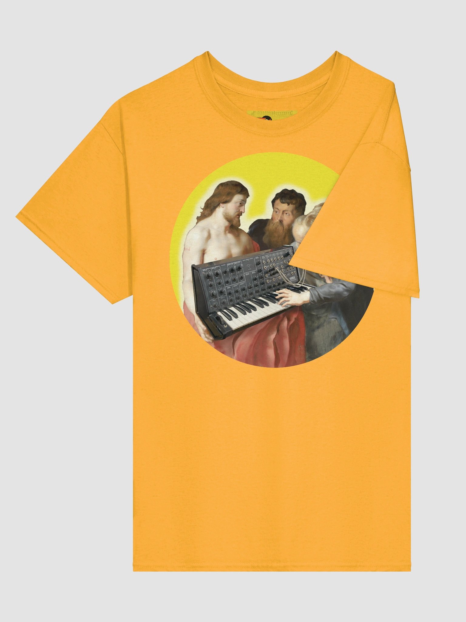 He died for our synths, by Frank Fonik (K.0.r.g. M-S 20), Techno EDM Unisex t-shirt product image (4)