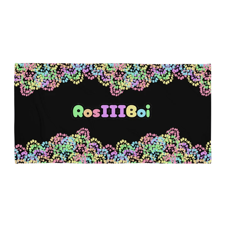 "RosiiiBoi" Spotty Towel - Black product image (1)