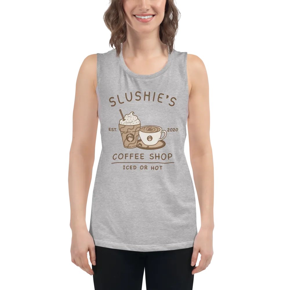 Slushie's Coffee Shop (Brown) | Women's Muscle Tank product image (5)