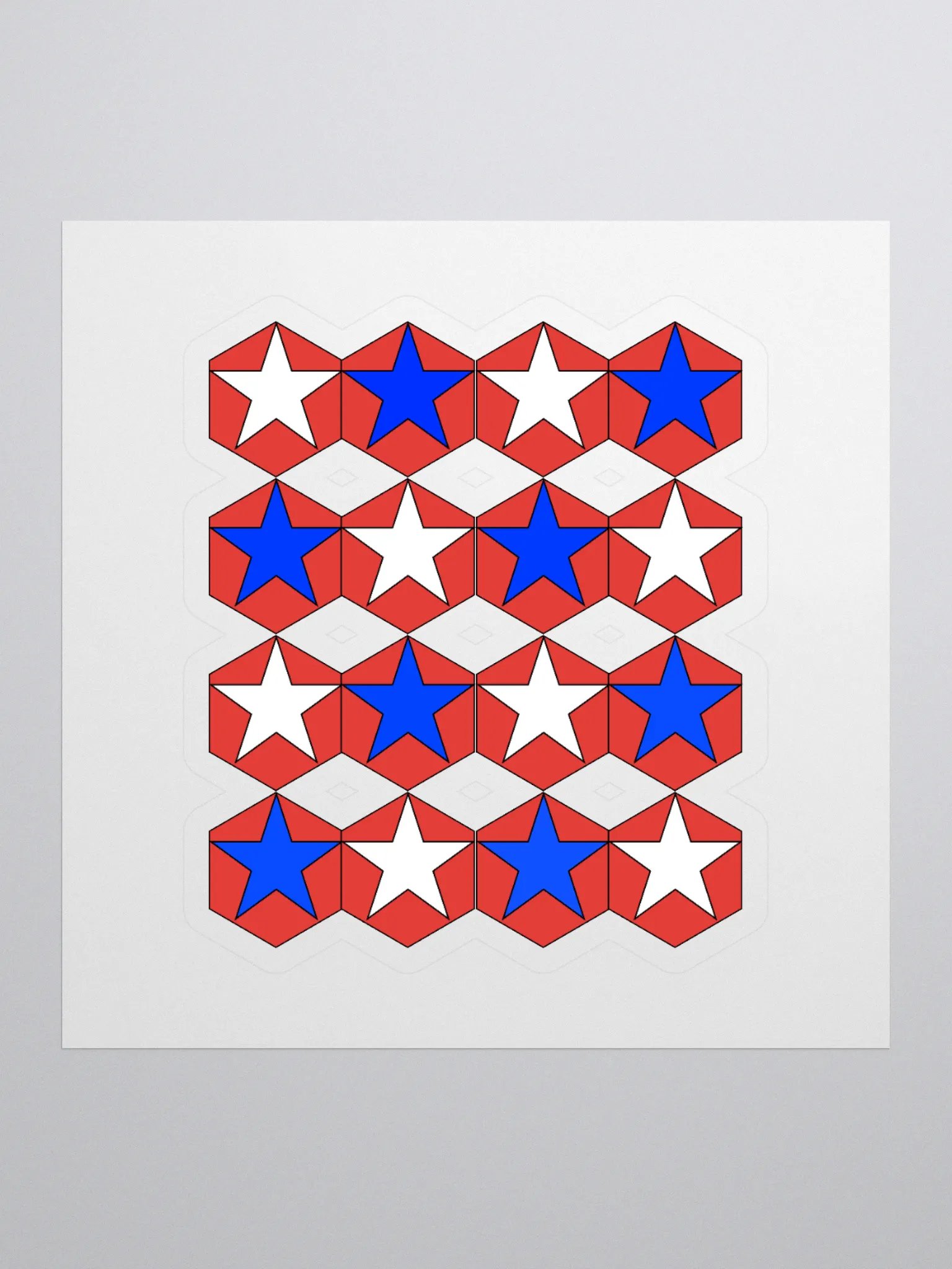 Stars Within Hexagons - Geometrical Design Sticker product image (1)