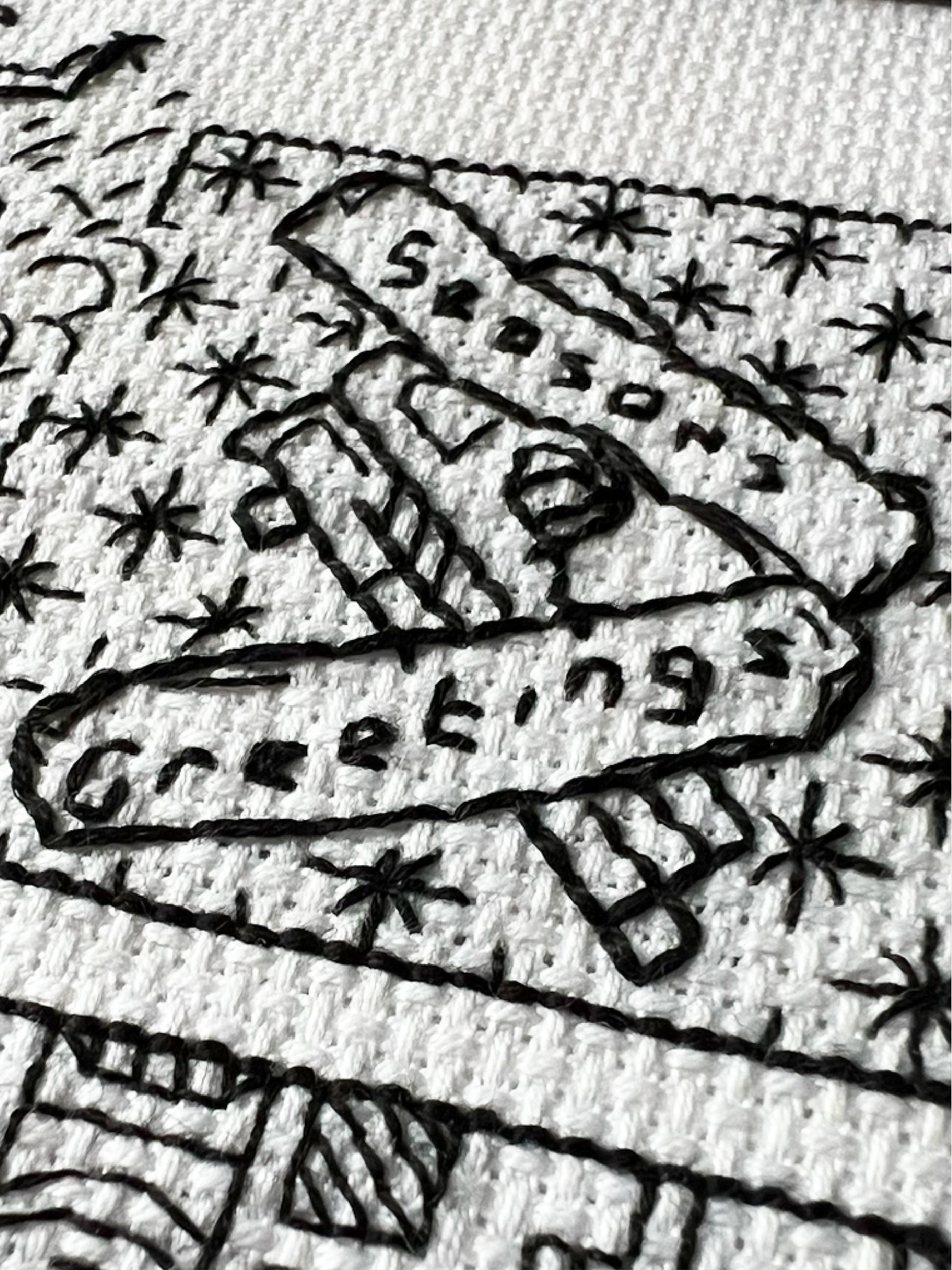 Yippee Ki-Yay • Blackwork Cross Stitch Pattern • PDF Digital Download product image (8)
