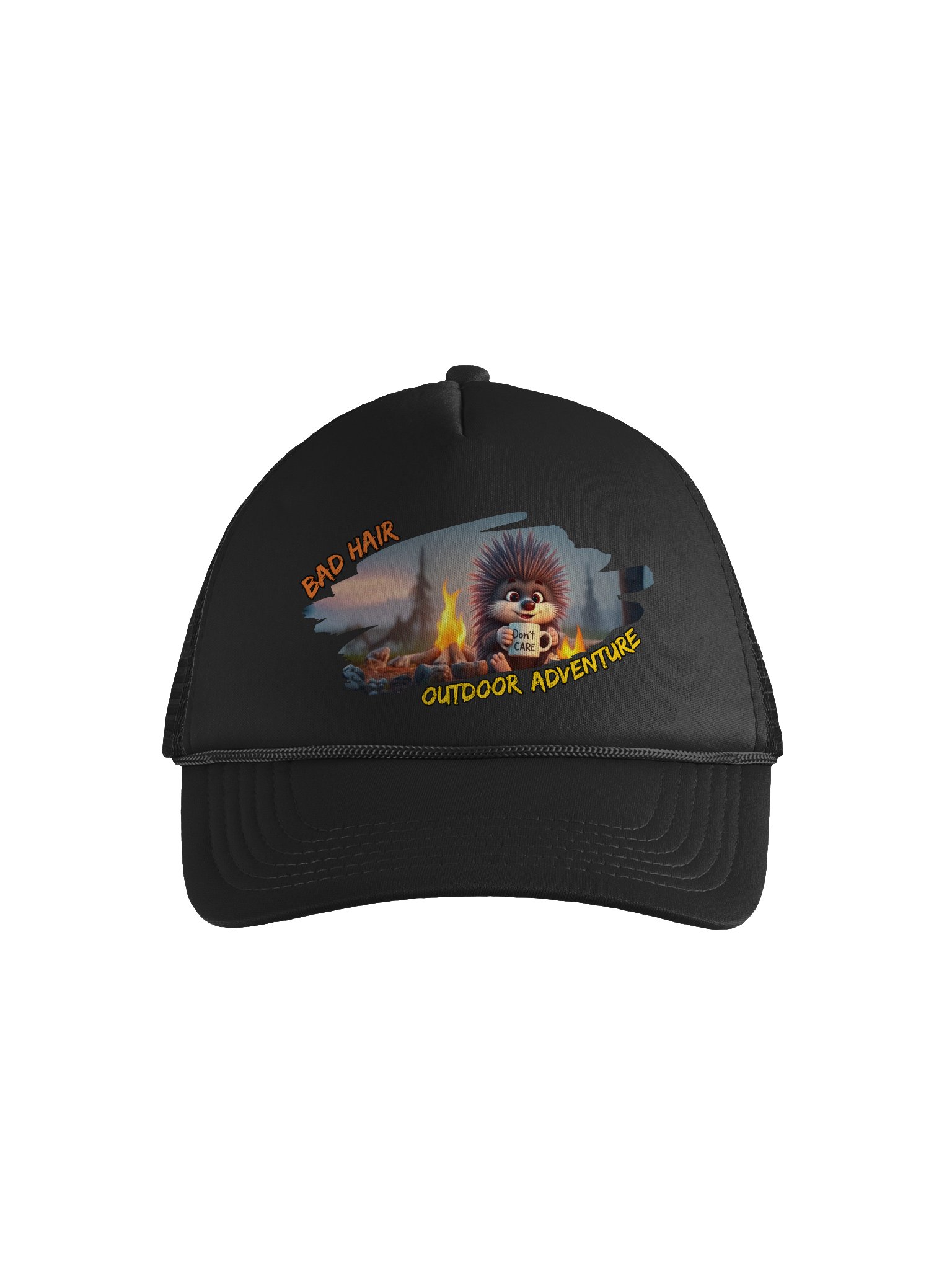 “Bad Hair, Don’t Care” Porcupine Trucker Hat product image (2)