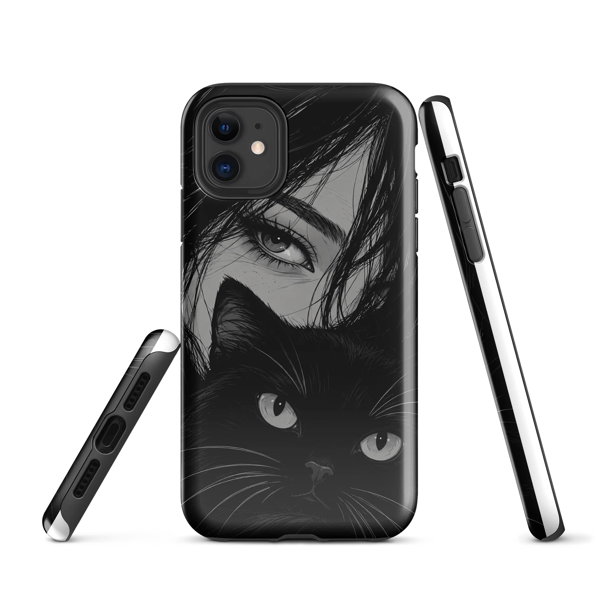 Familiar Goth Cat Tough Phone Case product image (1)