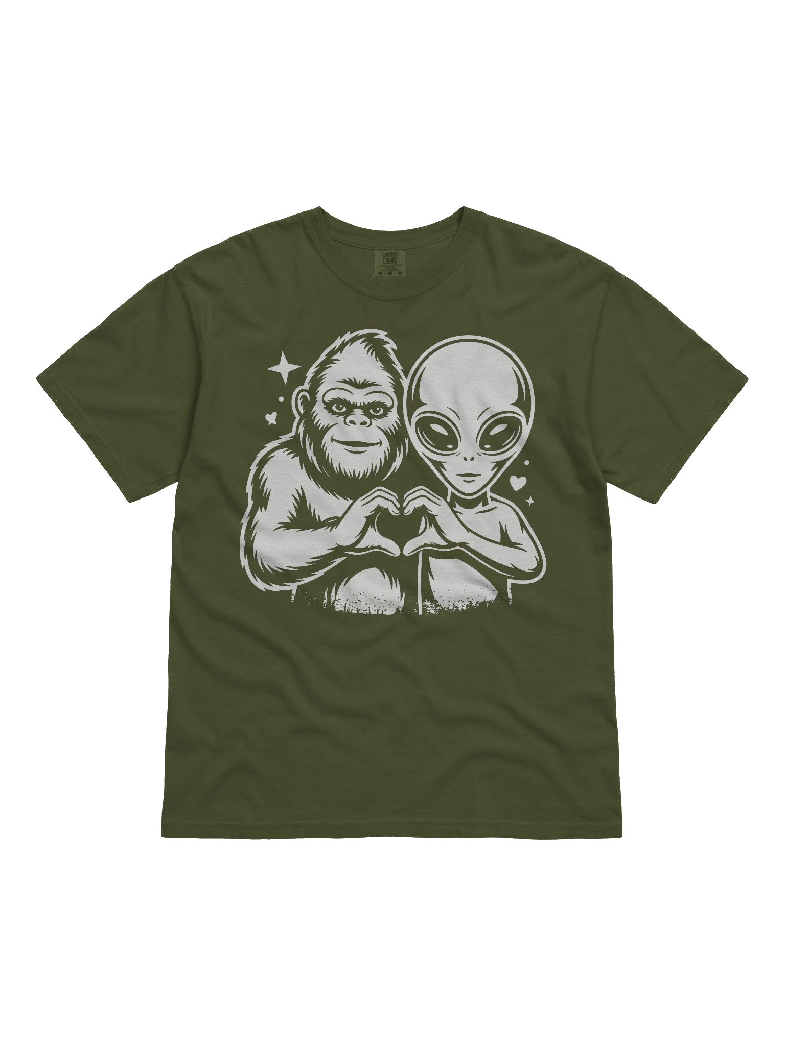 Bigfoot & Alien Heart Connection T-Shirt product image (1)