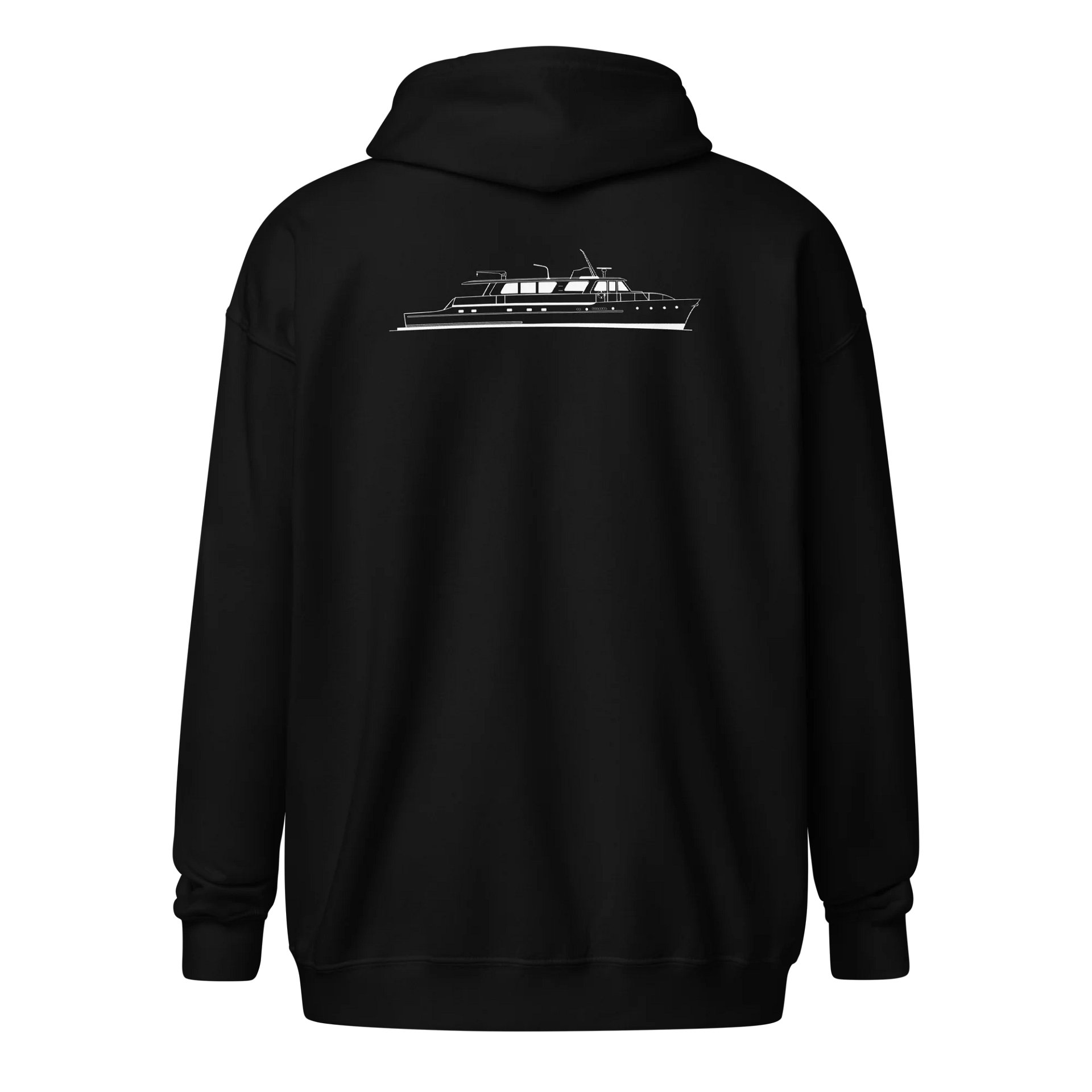 Zip-Up Hoodie – Tangaroa Boat Outline product image (2)