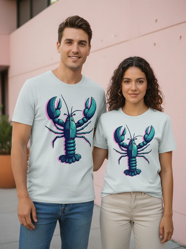 Glitch Pixelated Lobster Unisex T-Shirt product image (1)