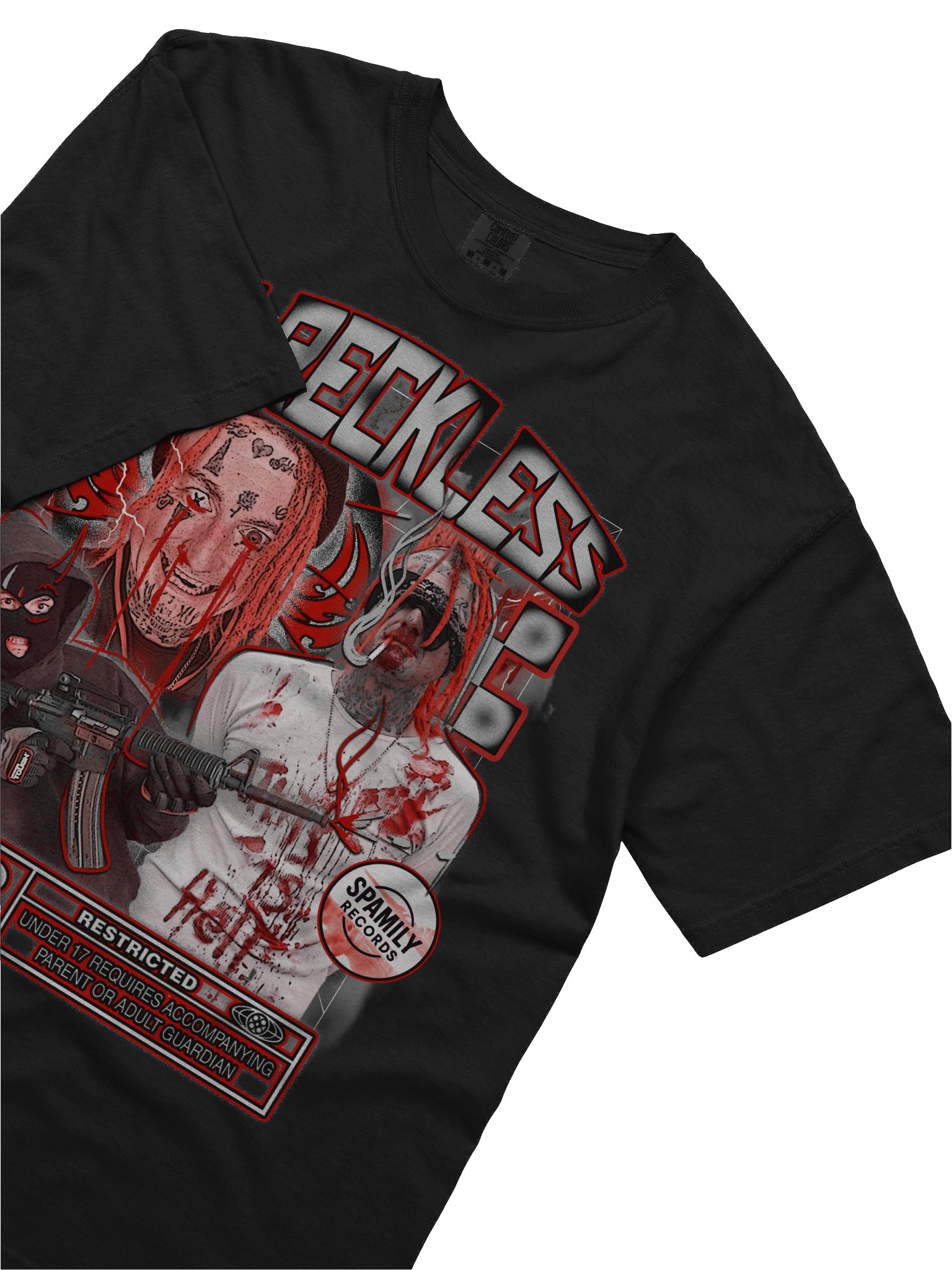 Xo Reckless: R‑Rated Collage Graphic Tee product image (5)