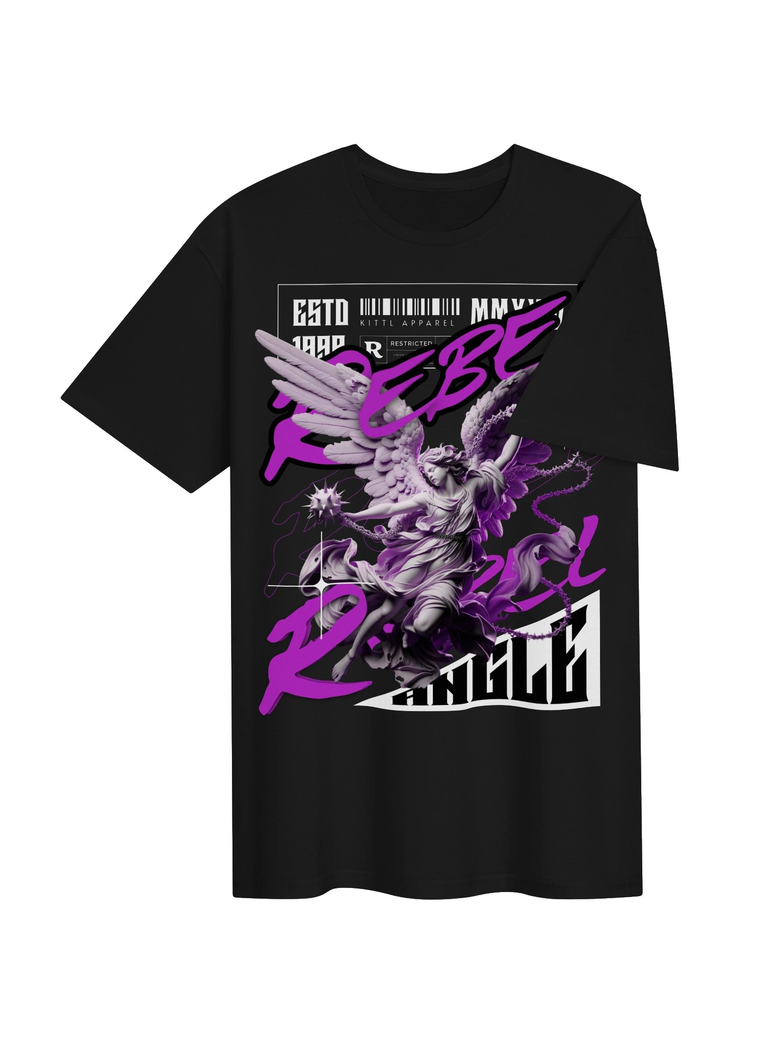 Rebel Angel Statue Graphic Unisex Softstyle T-Shirt product image (3)