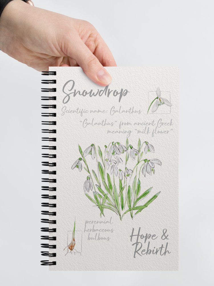 Snowdrop Flower Field Notes Style Notebook product image (7)