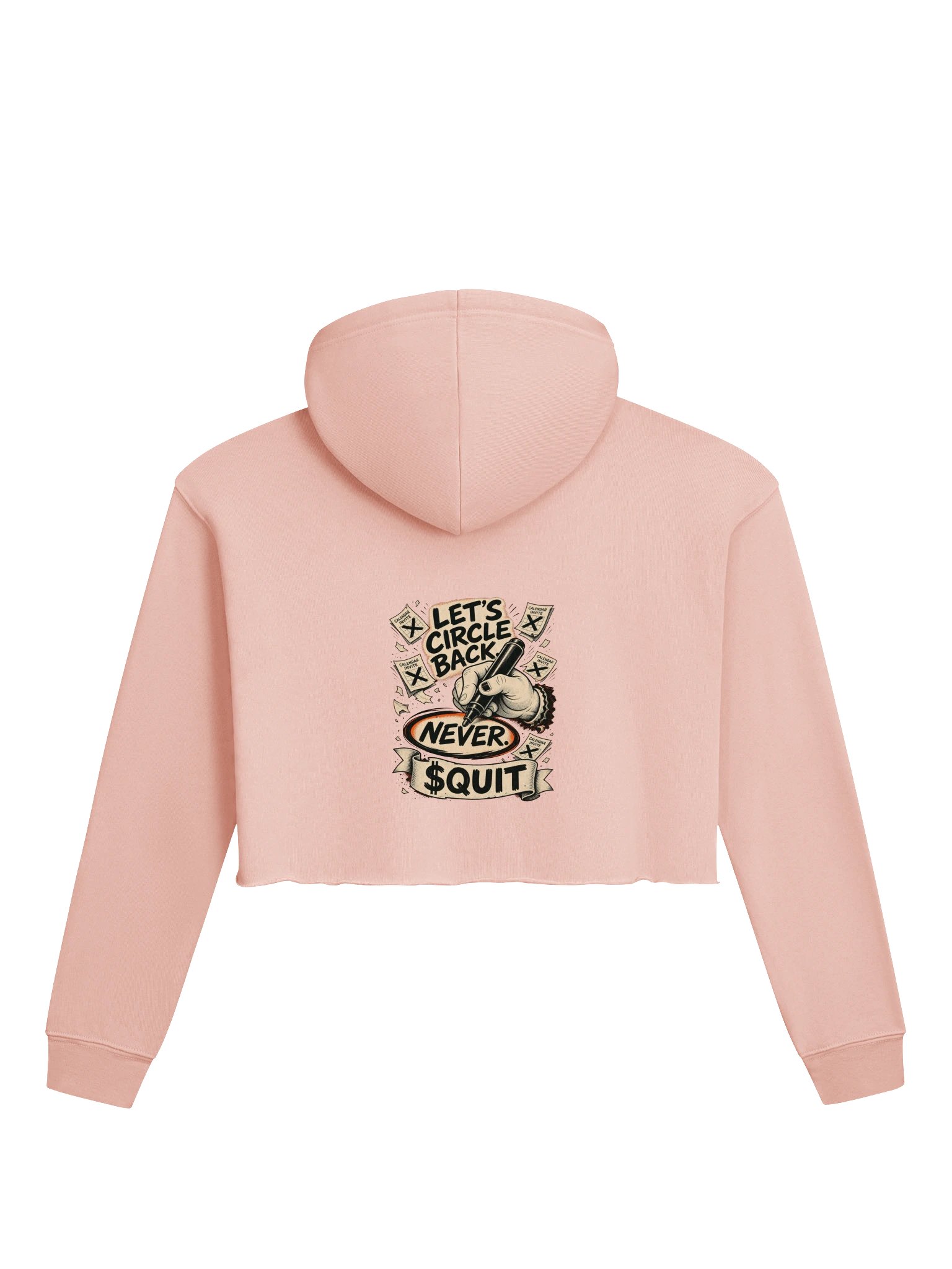 Circle Back Peach Crop Hoodie product image (2)