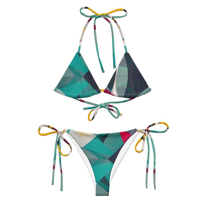 Abstract Lithographic Pattern Design String Bikini - V9 product image (1)