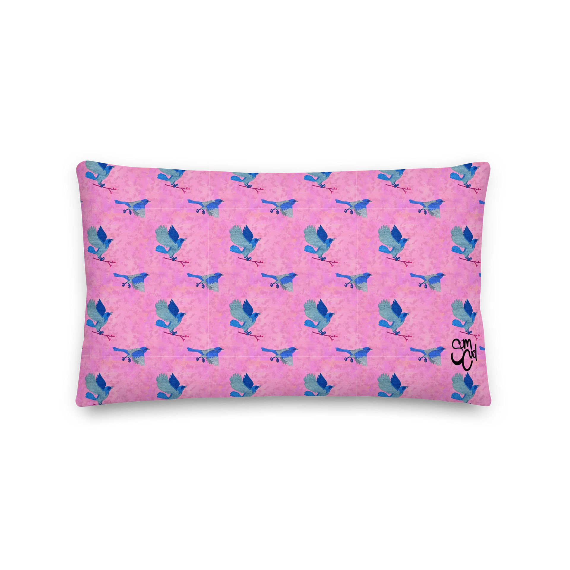 Blue Bird Pattern Pillow product image (5)
