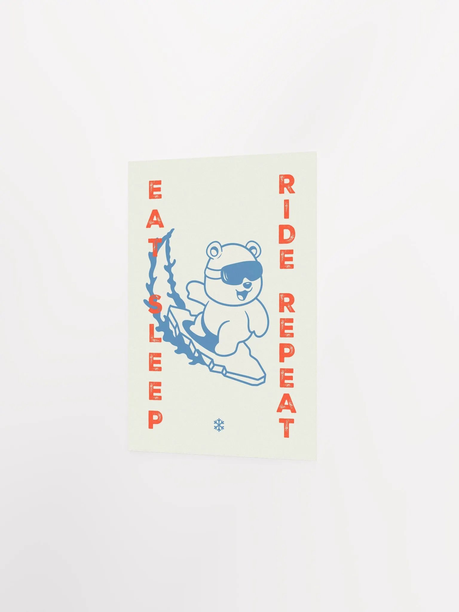 Anime poster: Eat, sleep, ride, repeat / Bear Surfer — sport poster, manga art print, Japanese space wall art, Japan poster, 80s print product image (7)