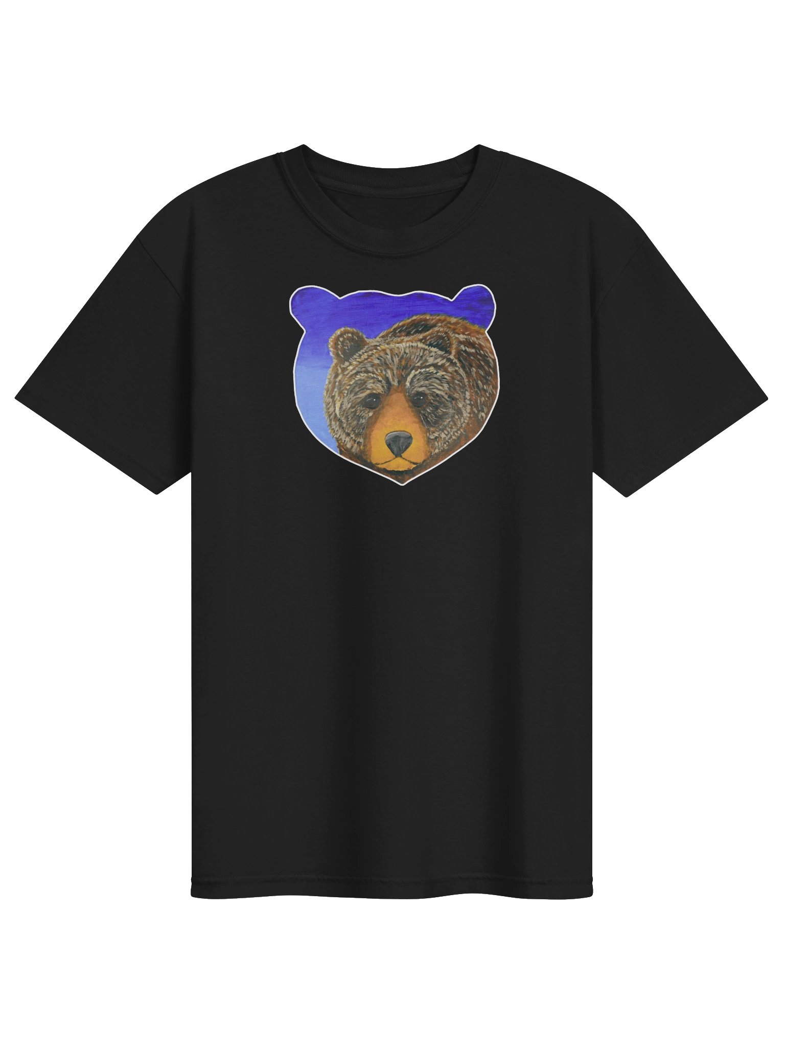 Bear Portrait Painting Print - Comfort Colors Tee product image (1)