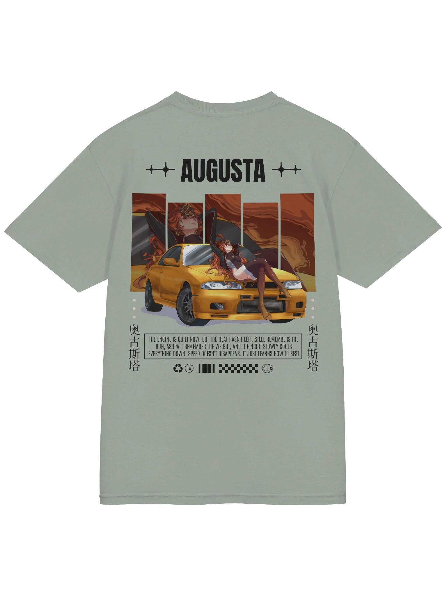 Augusta JDM T-Shirt (Light Colors) | WuWa Anime Streetwear product image (4)