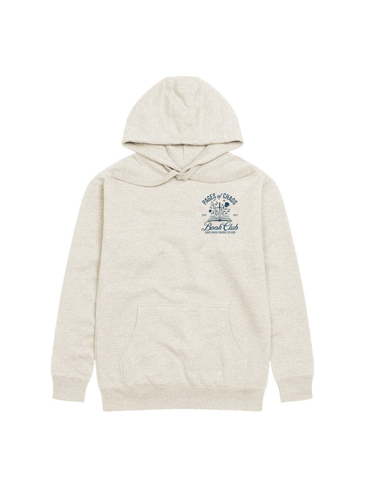 Pages of Chaos Book Club Hoodie (Front Logo, Light) product image (4)