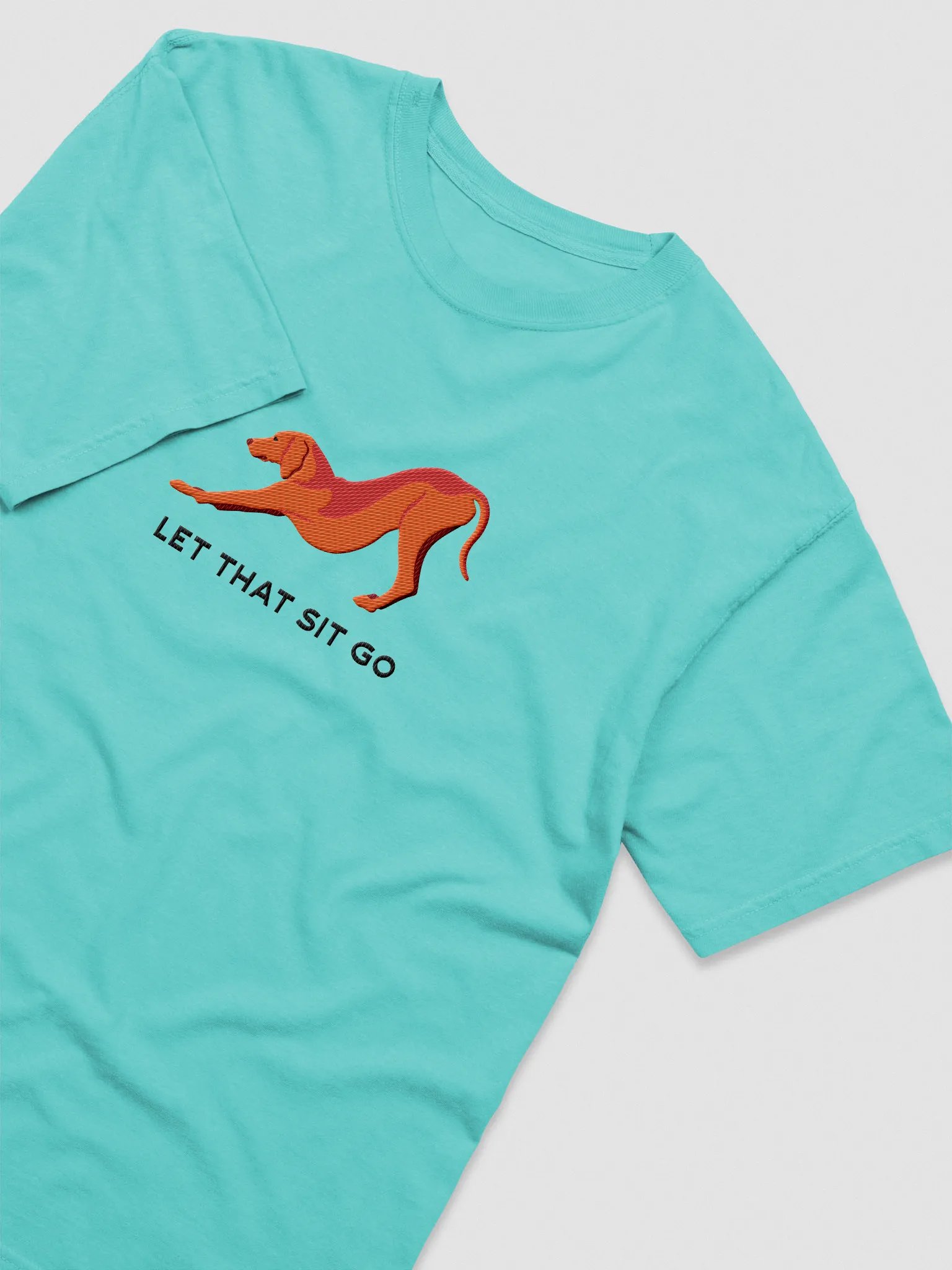 Let That Sit Go T-Shirt(Embroidered) of a Vizsla product image (6)